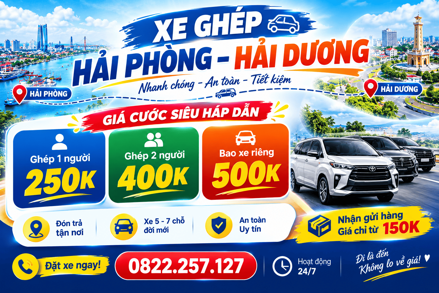 xe ghép hải phòng hải dương